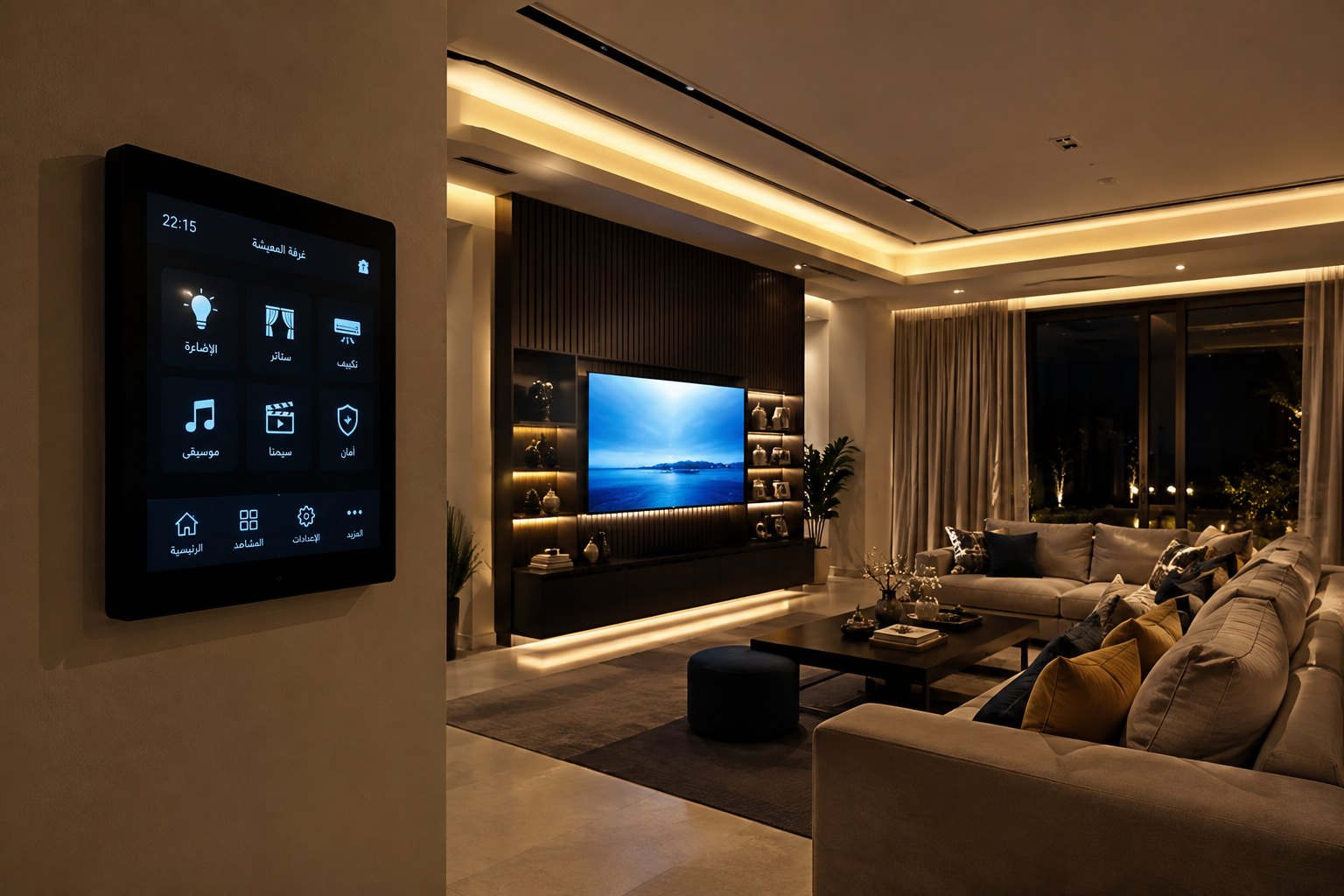 Modern smart home interior