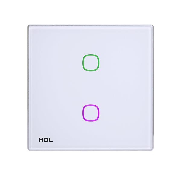 HDL iTouch 2-Buttons Touch Panel EU (أبيض)