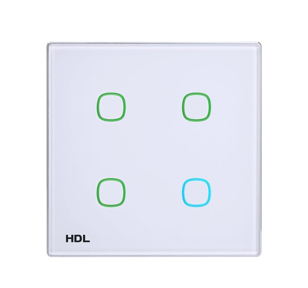 [HDL-MPT4.48-A-White] HDL iTouch 4-Buttons Touch Panel EU (أبيض)