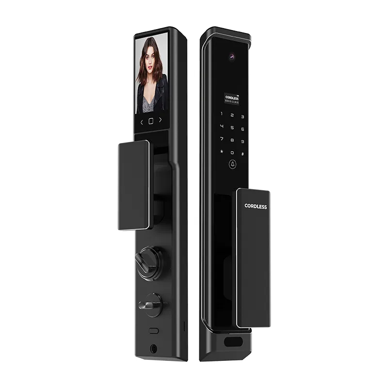 [CL-MARS] CORDLESS - MARS Doors Smart Lock -  External Camera, Internal Screen & 2-Way Video Call - 3D Face Recognition, Palm Vein Recognition