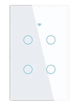 Tuya 4 Gang Touch Switch Zigbee  (أبيض)