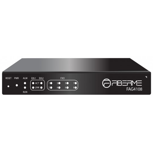 [FAG4108] Fiberme - 8 Ports FXO Analog Gateway FXO Ports, Dual Ethernet Ports, Hot Swap