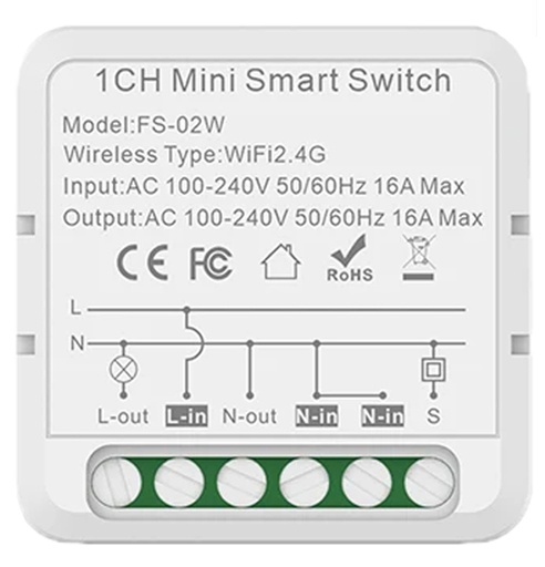[Tuya-Mini-1G-16A] Tuya Mini 1 Gang 16A WIFI